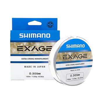 Леска SHIMANO Exage 150м прозрачная 0.165мм 2.3кг